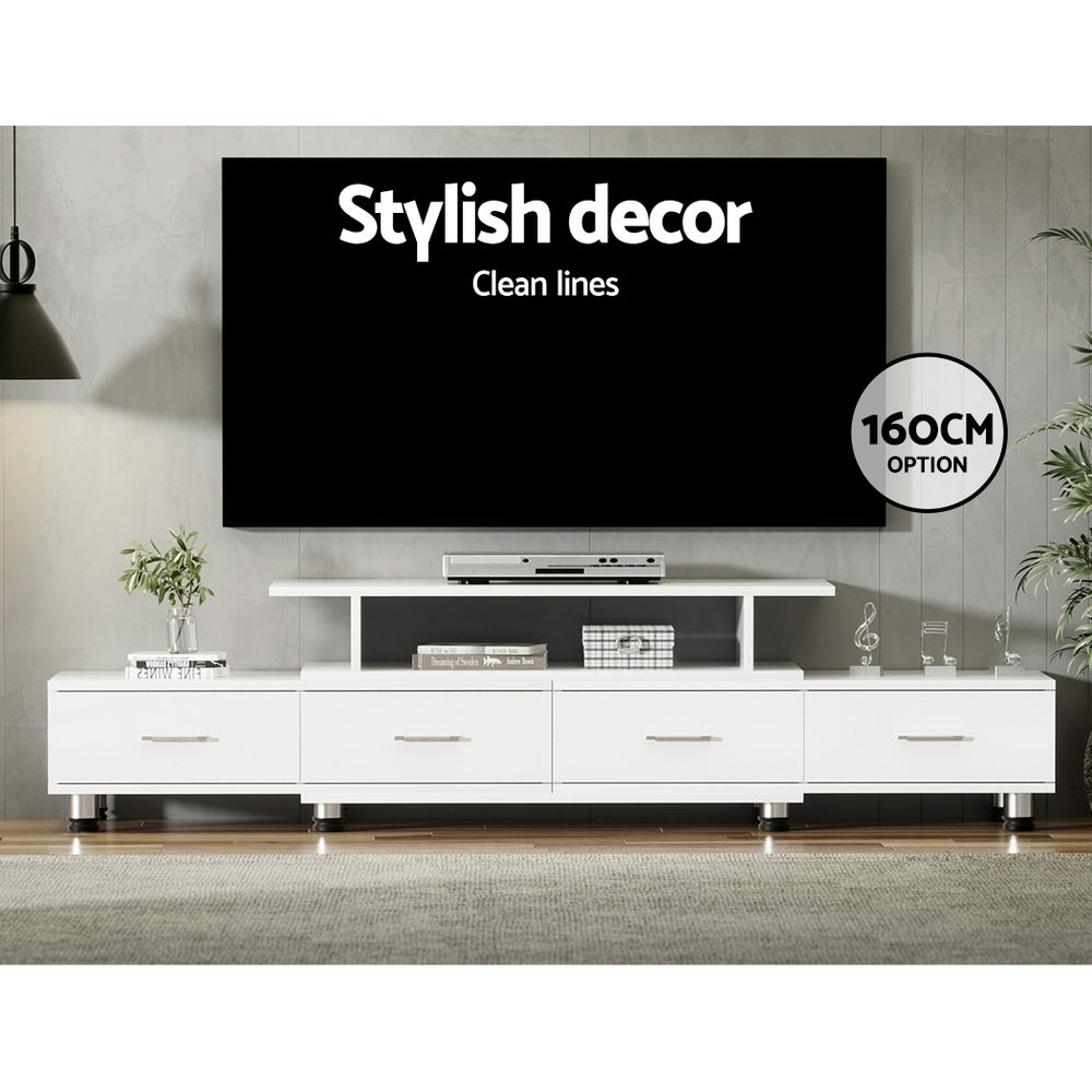 Modern Extendable TV Cabinet - White