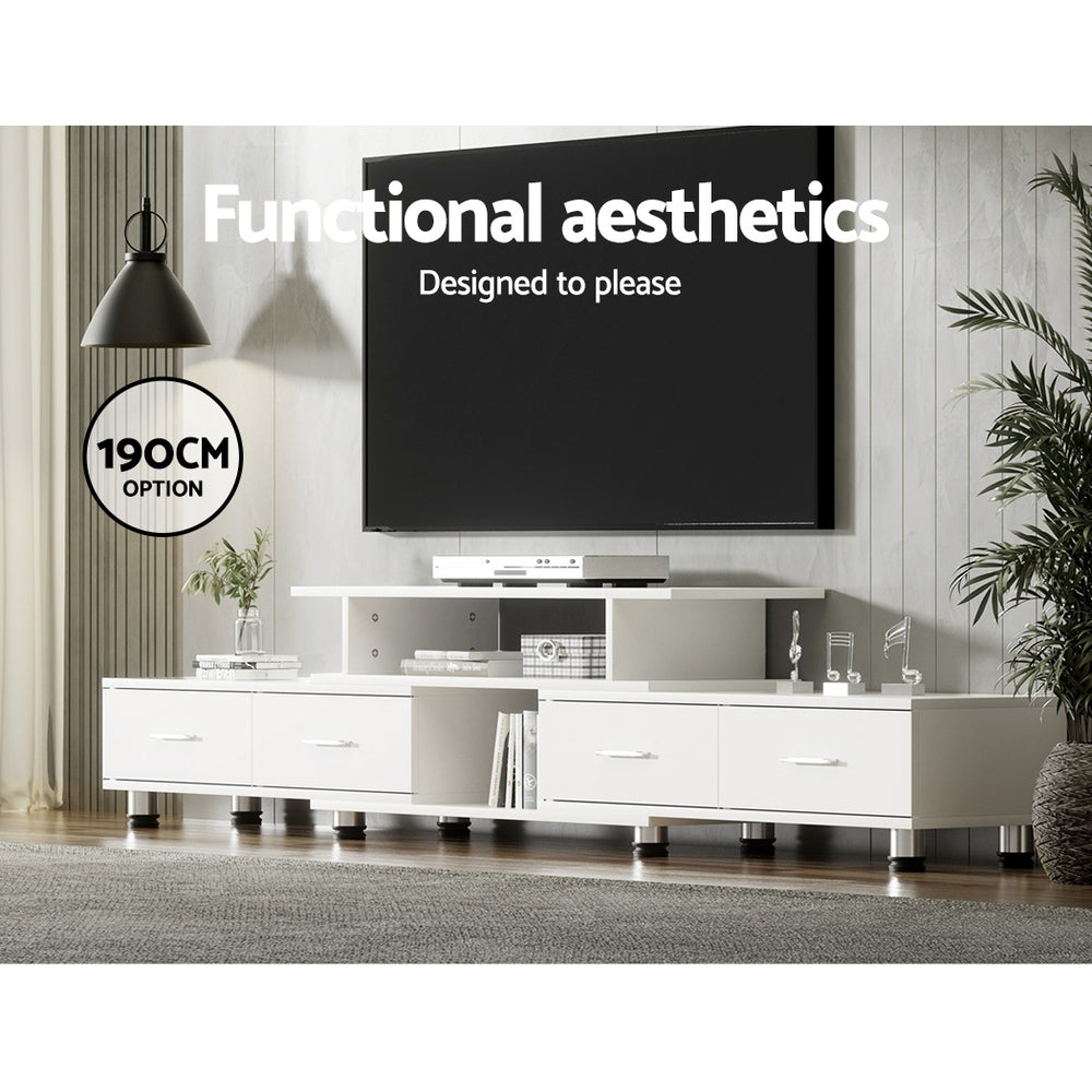 Modern Extendable TV Cabinet - White