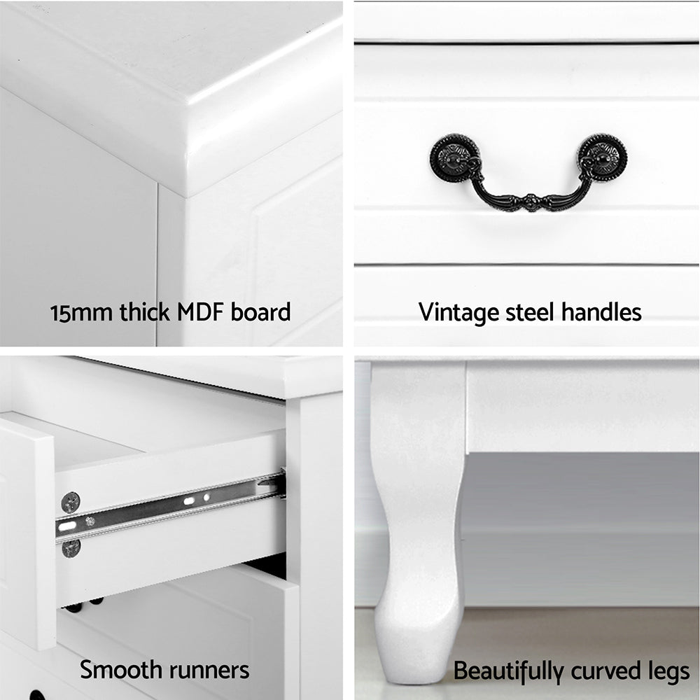 5 Chest Of Drawers - Kubi White