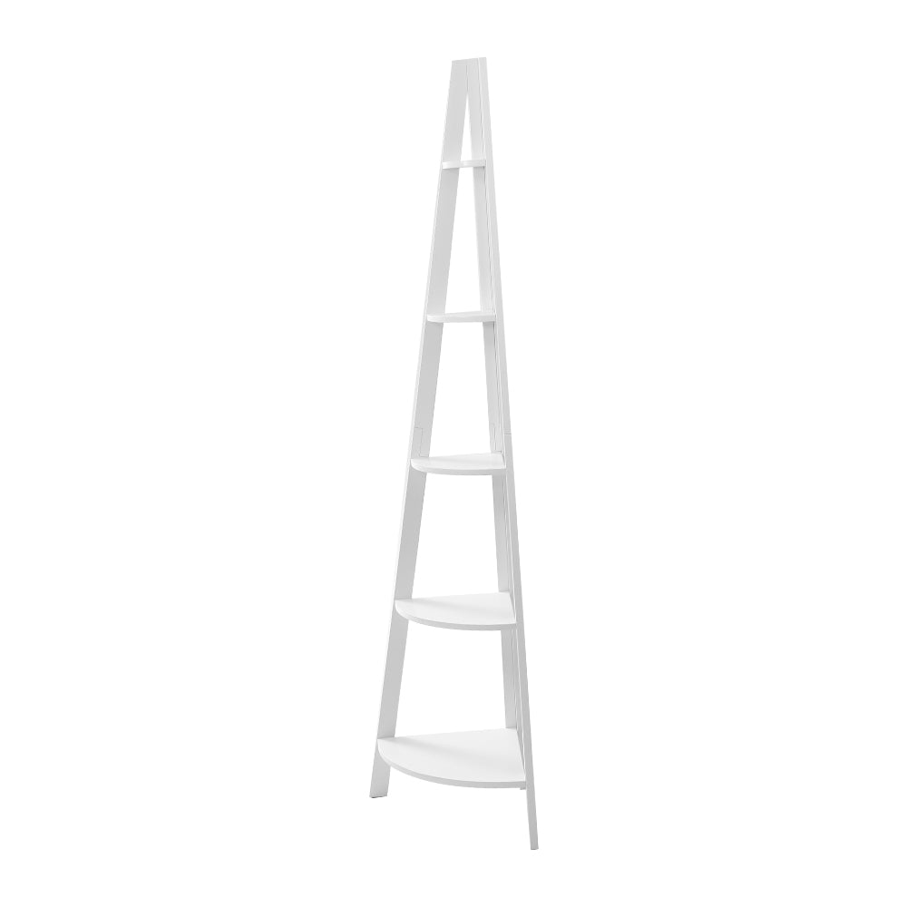 5 Tier Corner Ladder Display Shelf Home Storage Plant Stand Bookshelf,56cm x 39cm x 180cm