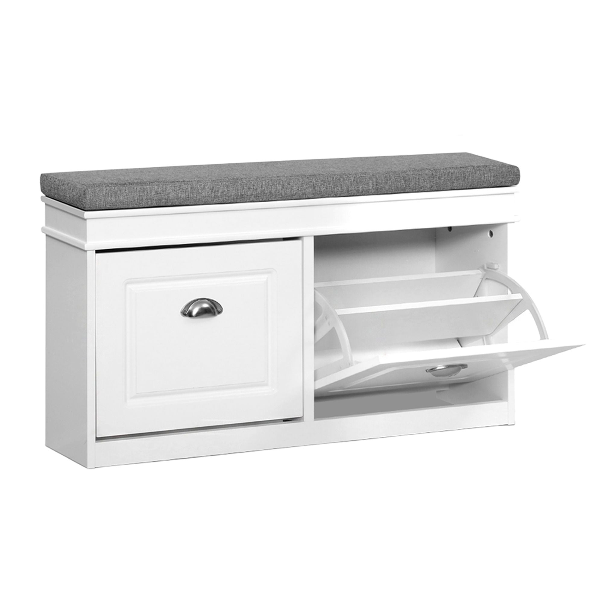 Shoe Bench Set 2pc Padded Seat Storage | Simpledeals