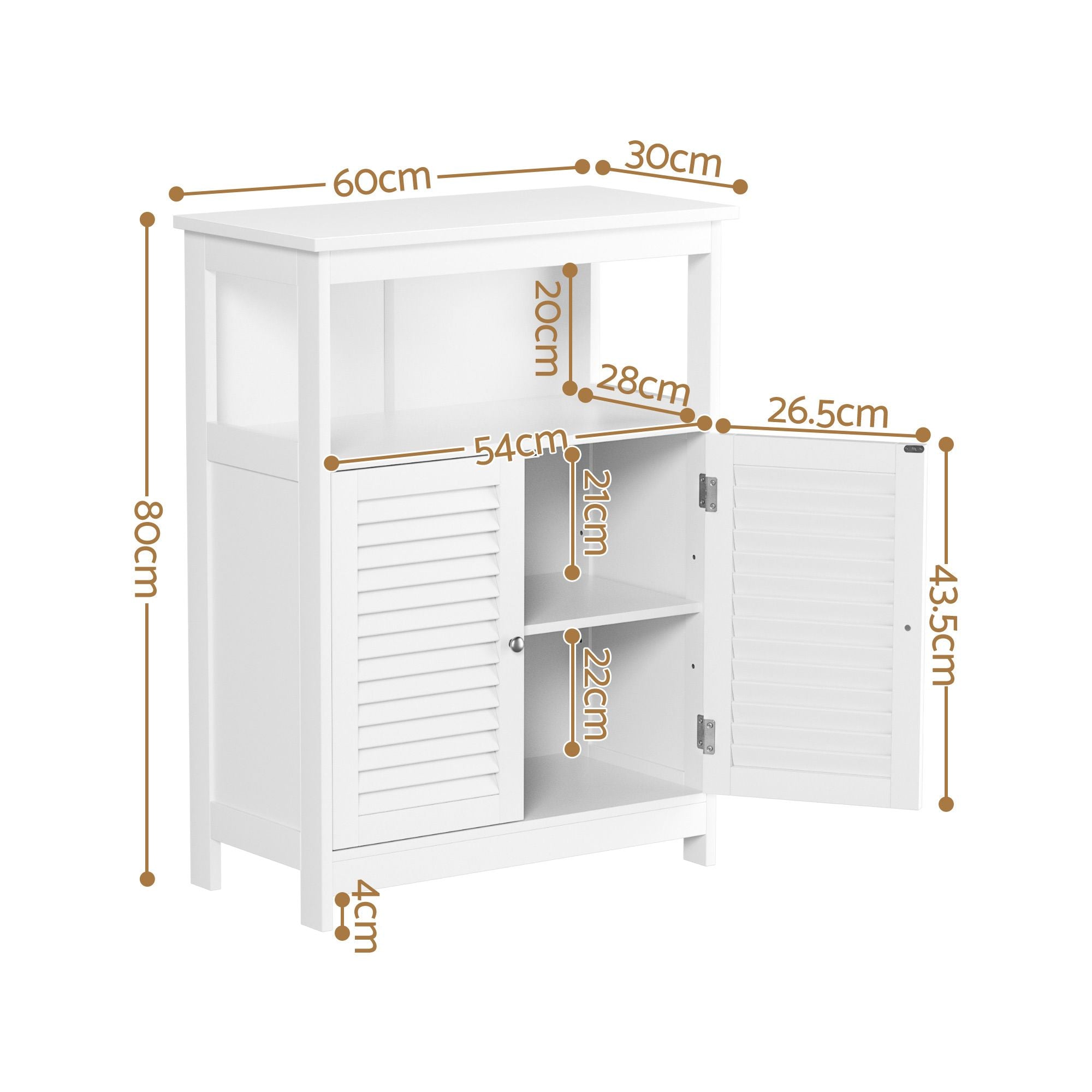 Louvre Buffet Sideboard Cabinet Set of 2 | Simpledeals