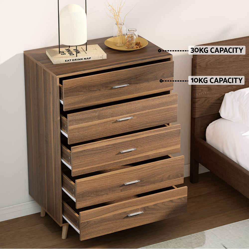 5 Chest Of Drawers - Miri Walnut