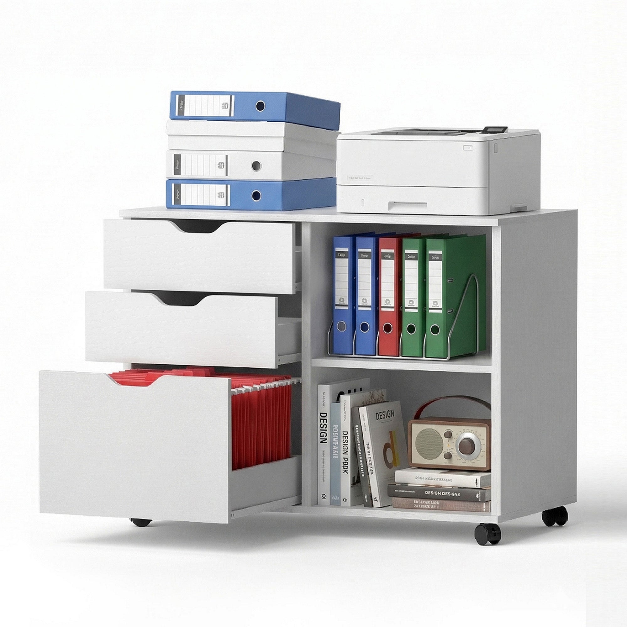 3 Drawer Mobile Filing Cabinet Printer Stand | Simpledeals