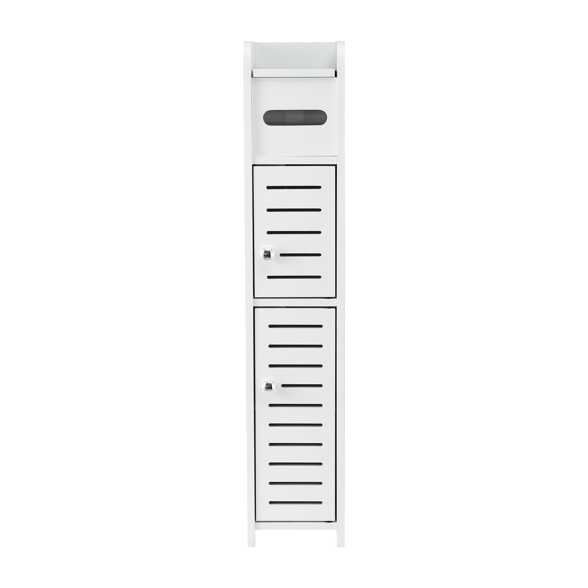 Artiss Bathroom Storage Cabinet 3-Tier Slim White | Simpledeals