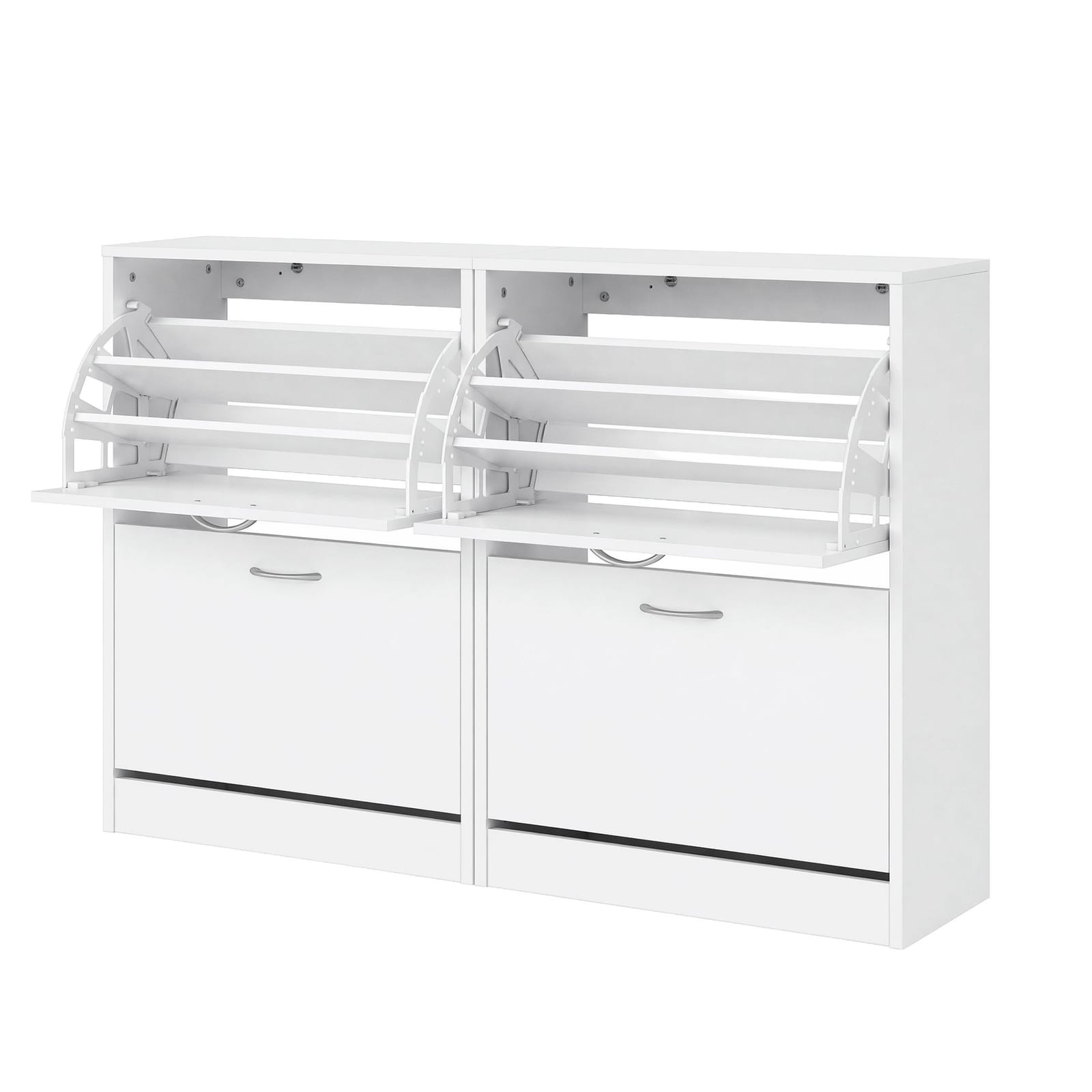 Shoe Cabinet White Storage 63x29x84cm