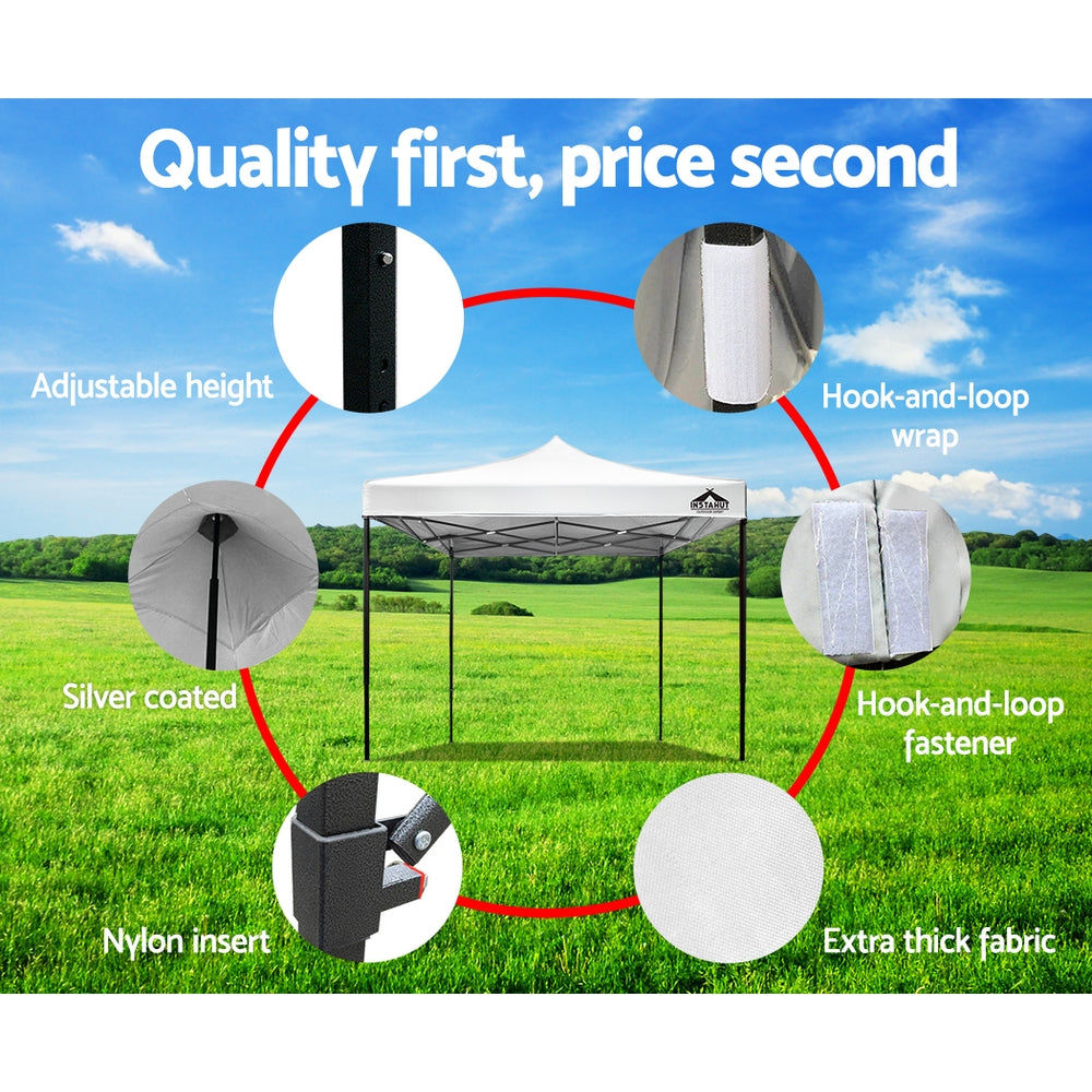 Pop Up 3X3M Folding Tent - White