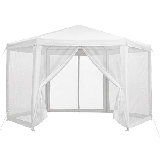 Instahut Gazebo 2x2m Marquee Wedding Party Tent Outdoor Camping Mesh Wall Canopy Shade Gazebos White