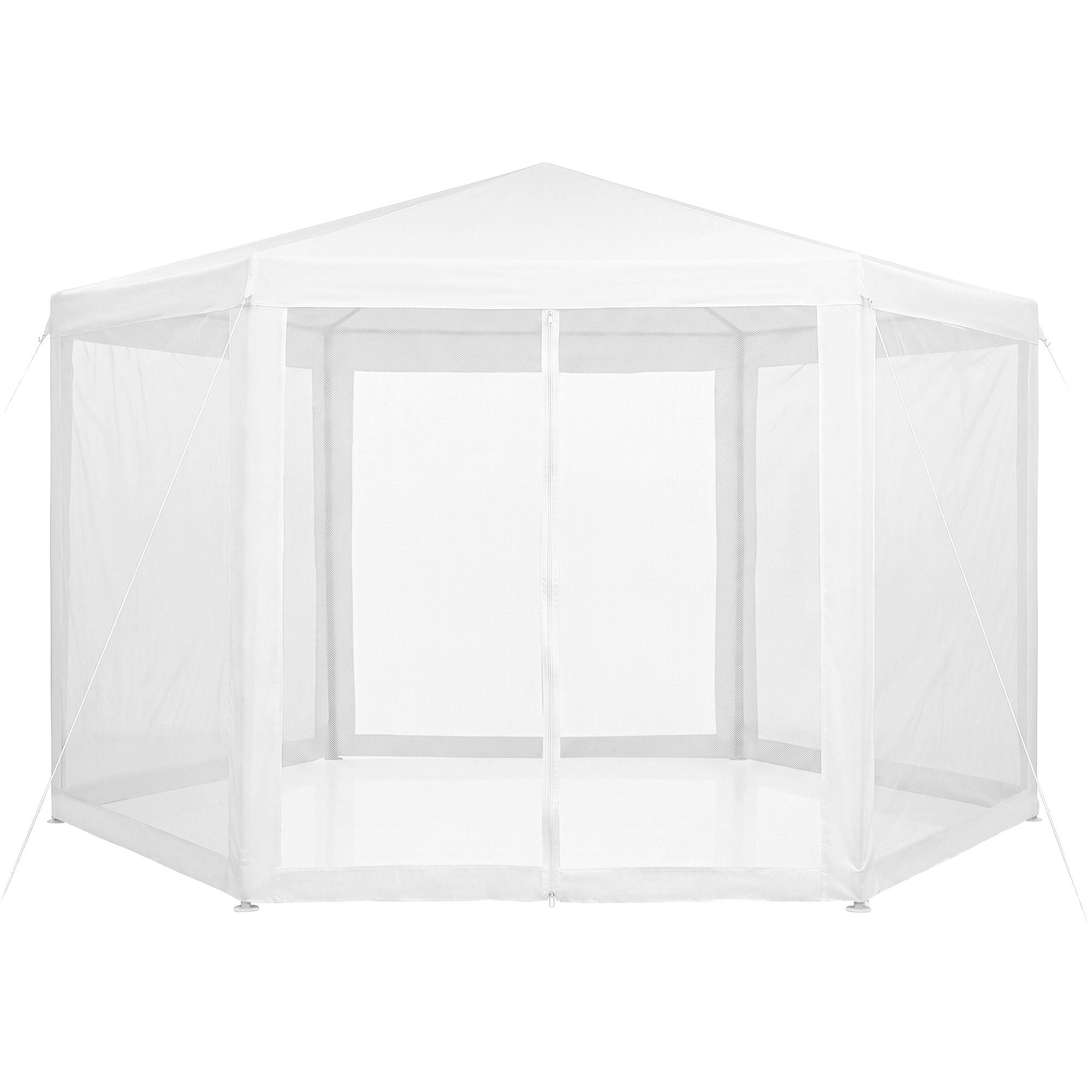 2x2m Hexagonal Gazebo Mesh Walls Navy | Simpledeals