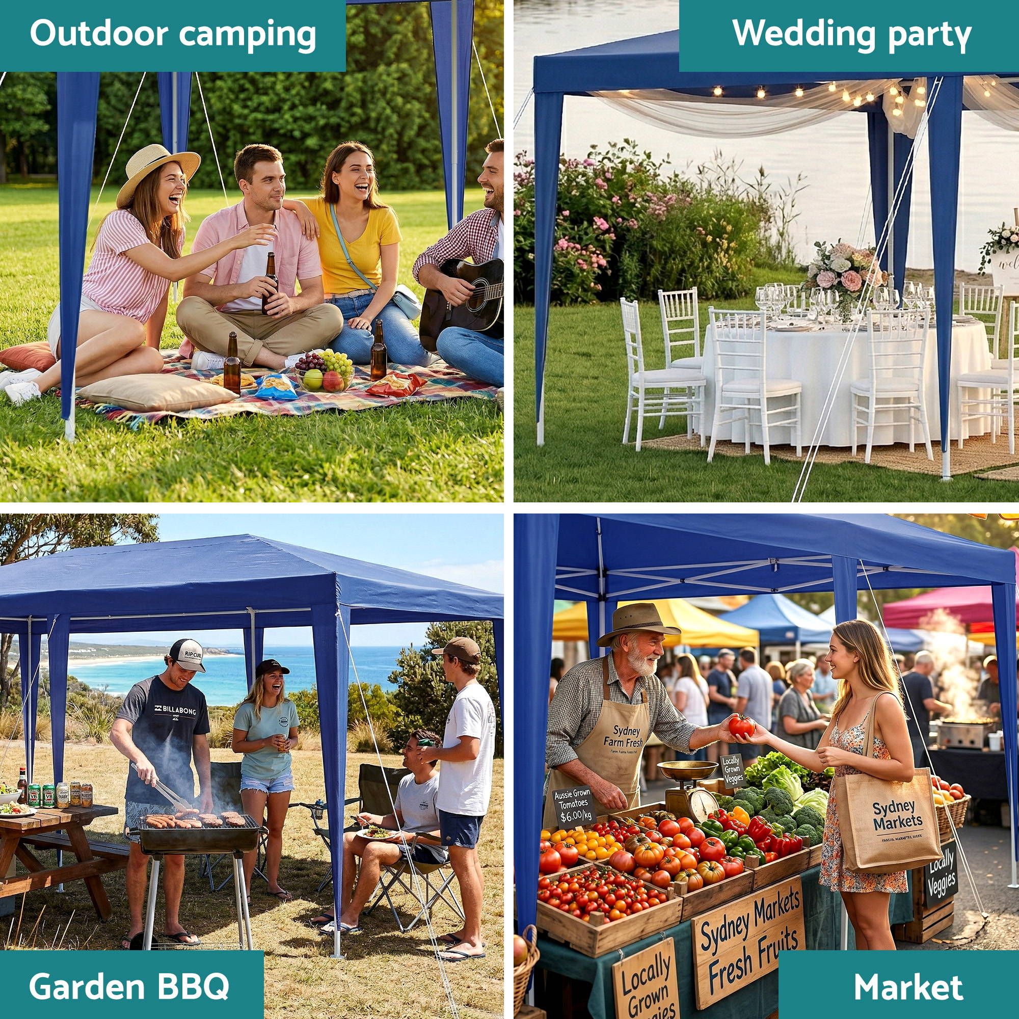 3x6m Gazebo Marquee Tent Outdoor Wedding | Simpledeals