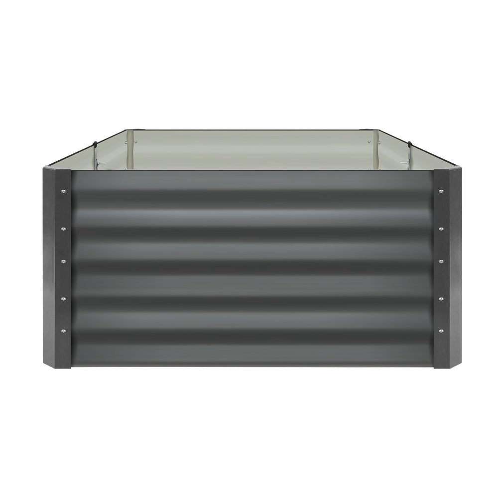 120x80x45cm Garden Bed Galvanised Steel 4pcs