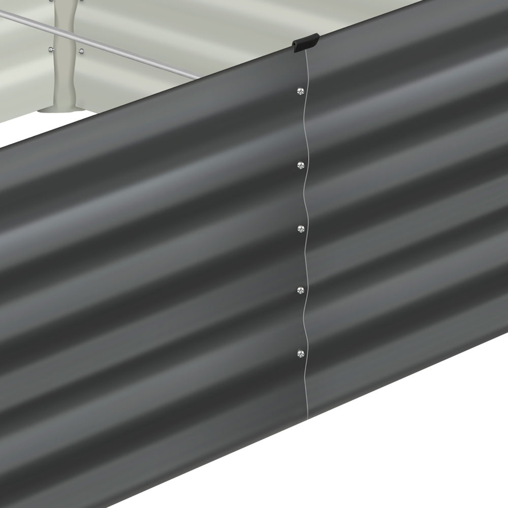 120x80x45cm Garden Bed Galvanised Steel 4pcs