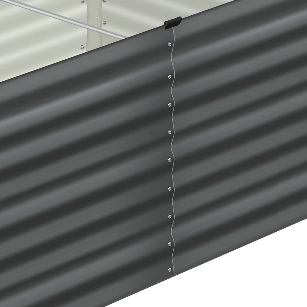 120x80x73cm Garden Bed Galvanised Steel 4pcs