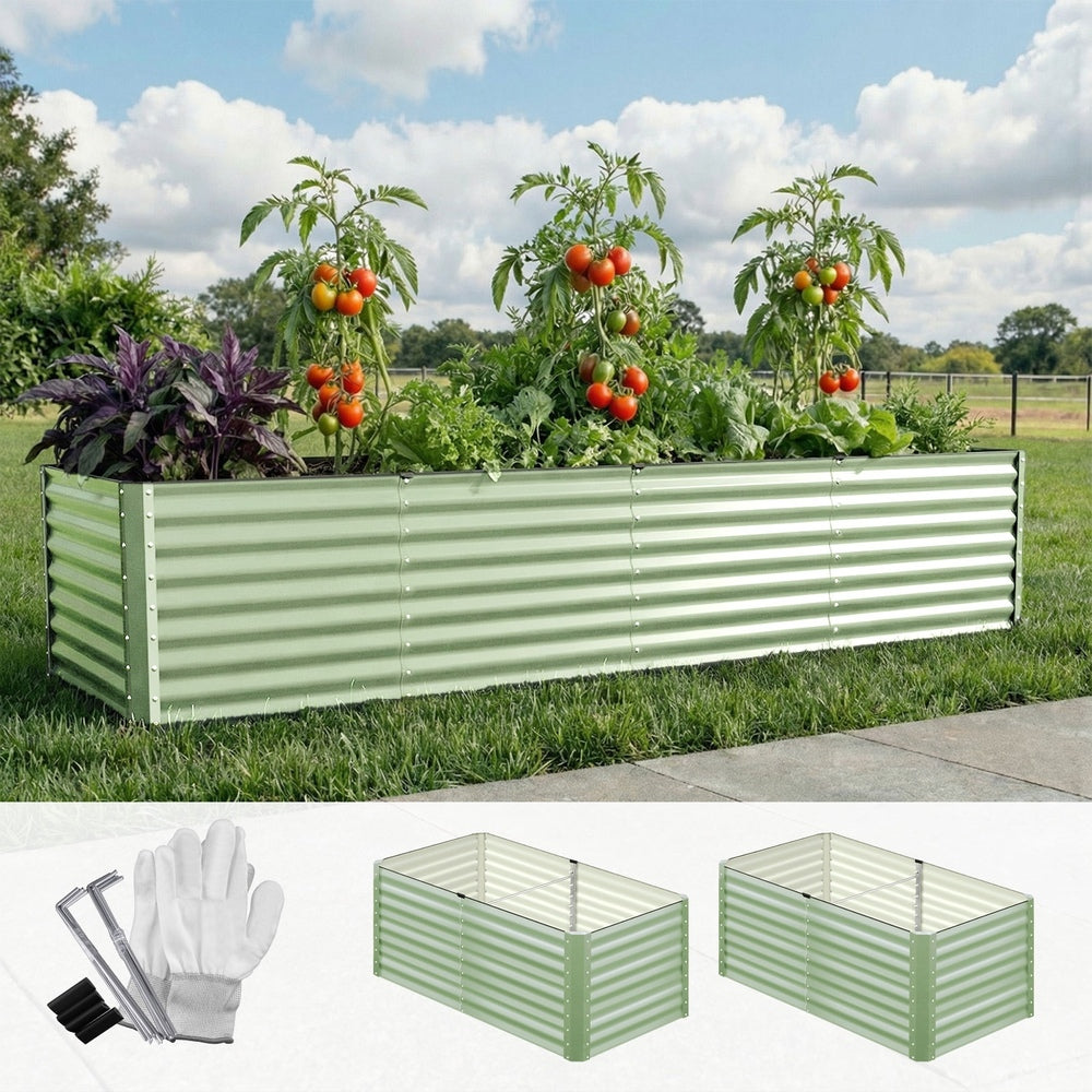Garden Bed 320x80x73CM Raised Container Planter Box Green