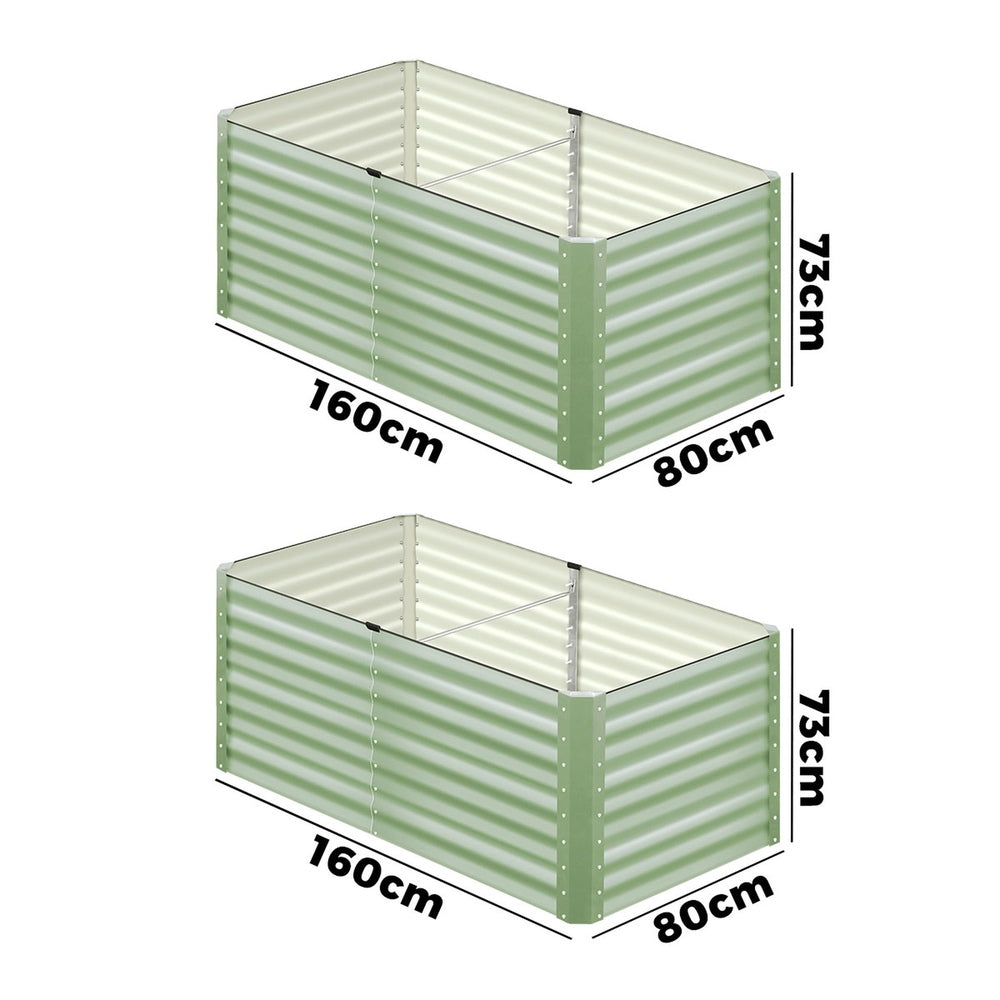Garden Bed 320x80x73CM Raised Container Planter Box Green