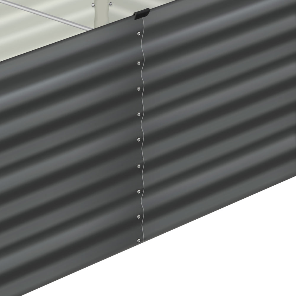 160x80x73cm Garden Bed Galvanised Steel 4pcs