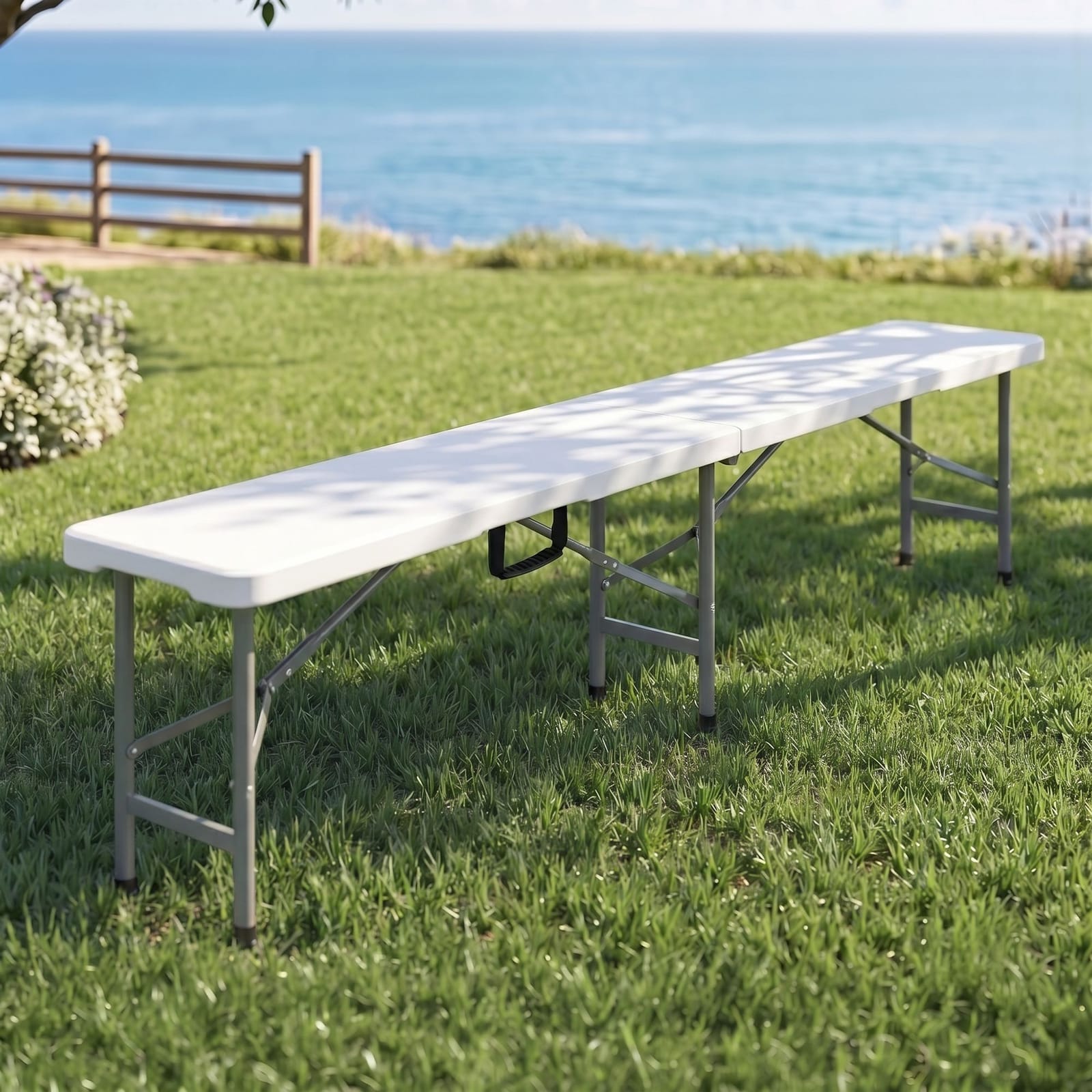 Folding Garden Bench Portable 180x28x42cm