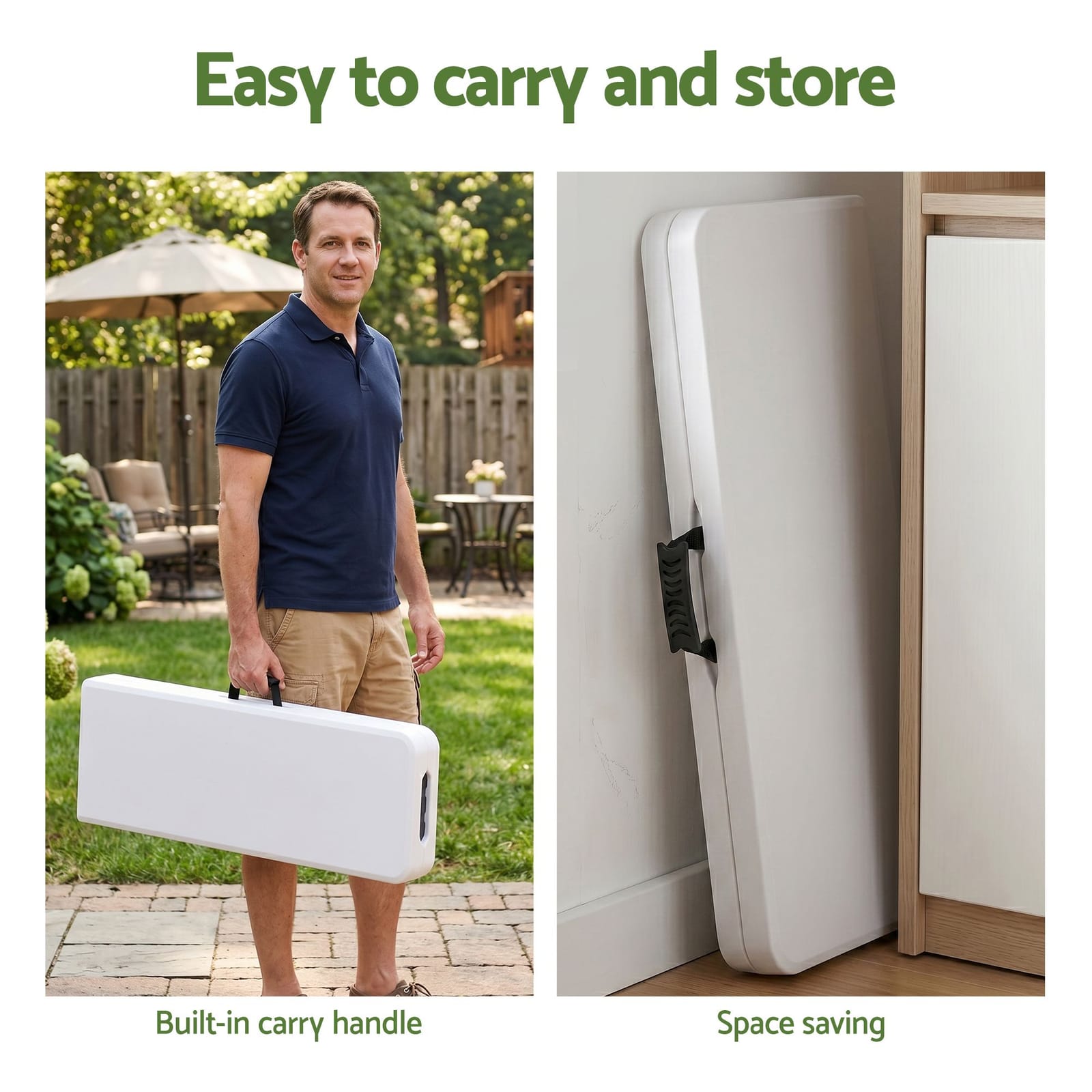 Folding Garden Bench Portable 180x28x42cm