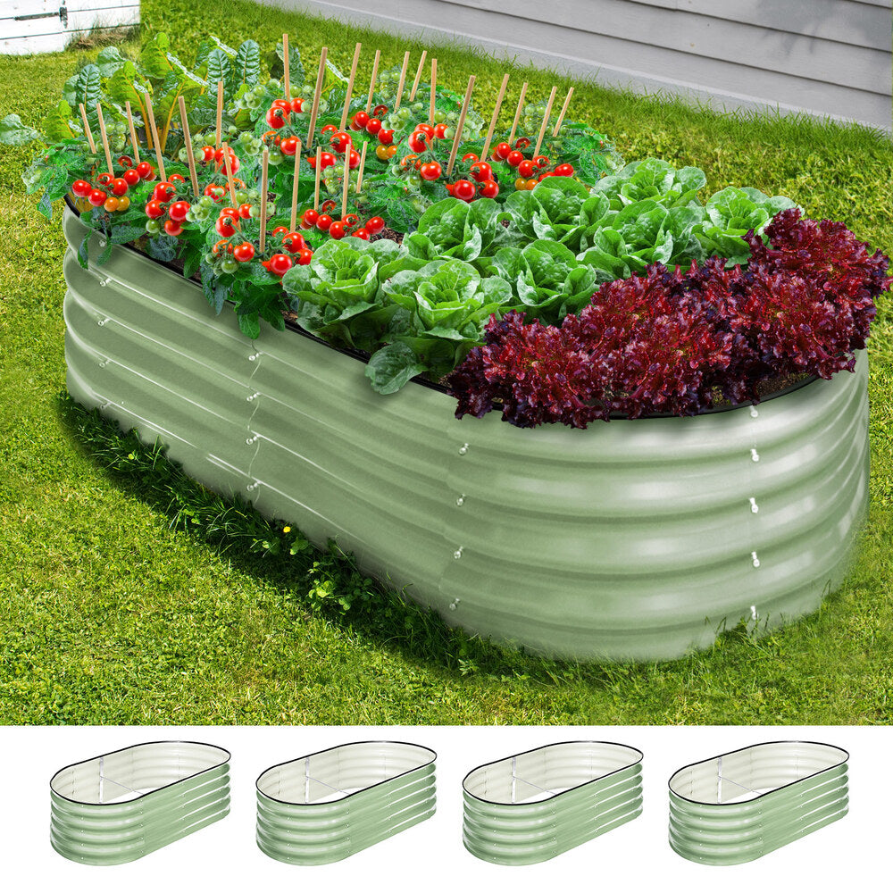 Garden Bed Planter Box Raised Container Galvanised Green