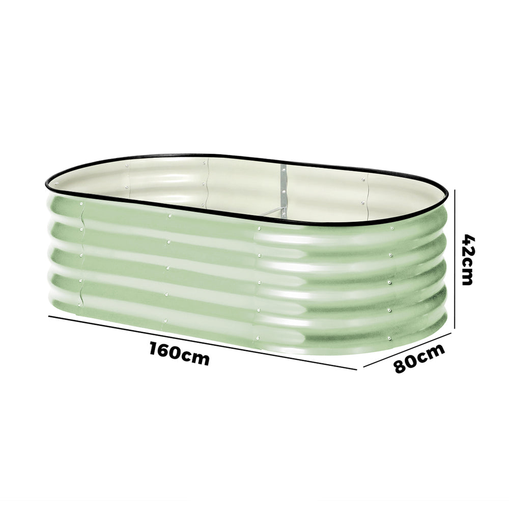 Garden Bed Planter Box Raised Container Galvanised Green
