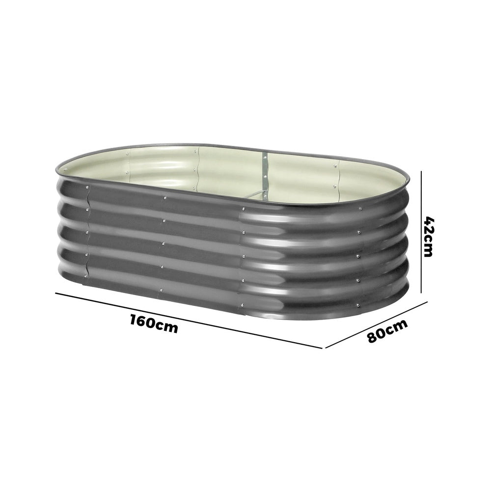 3X & 4X Garden Bed Galvanised Raised Garden Bed 160X80X42CM