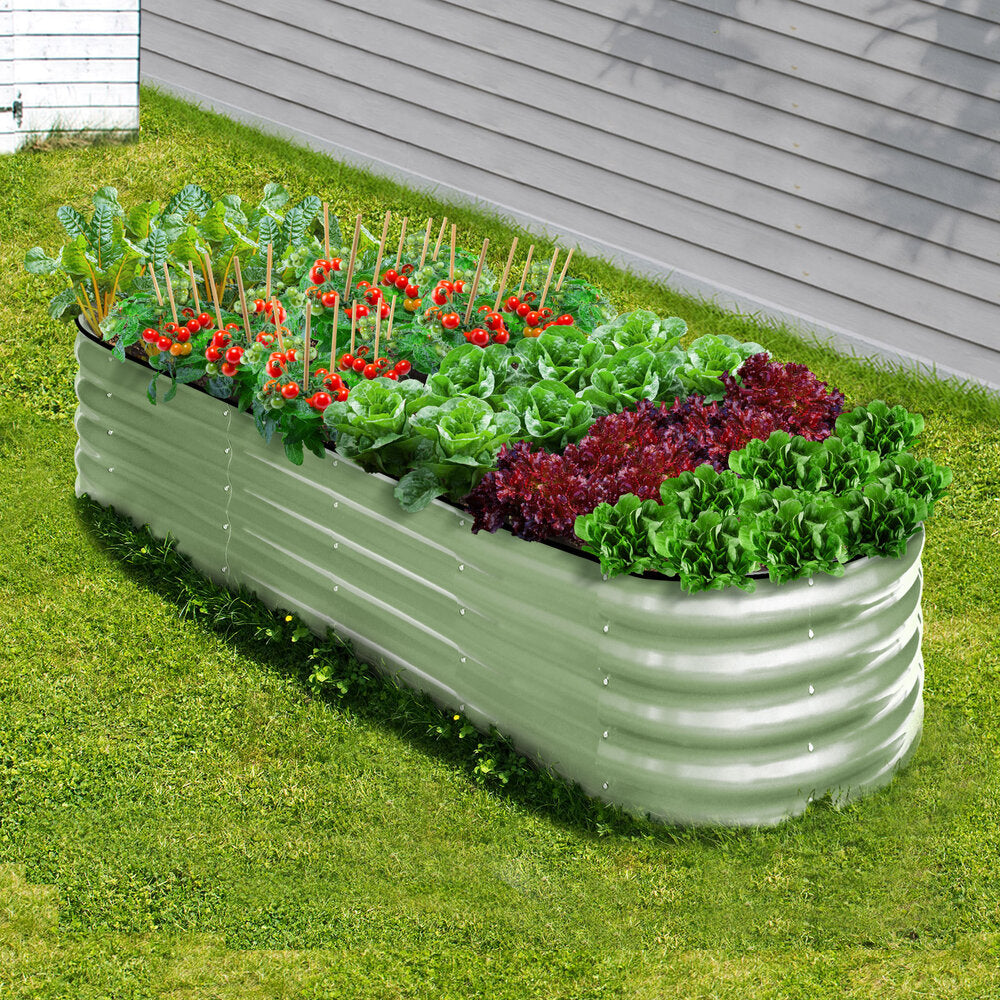 Garden Bed Planter Box Raised Container Galvanised Green