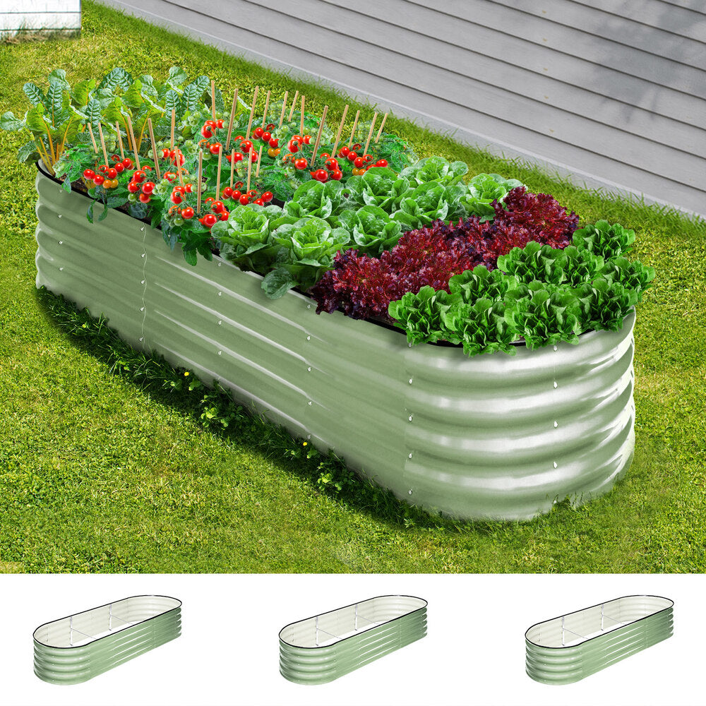 Garden Bed Planter Box Raised Container Galvanised Green