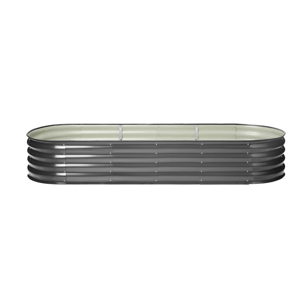 4X Galvanised Raised Garden Bed 240x80x42CM Planter Box for Vegetables