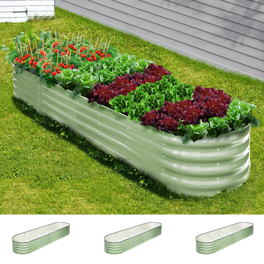 Garden Bed Planter Box Raised Container Galvanised Green