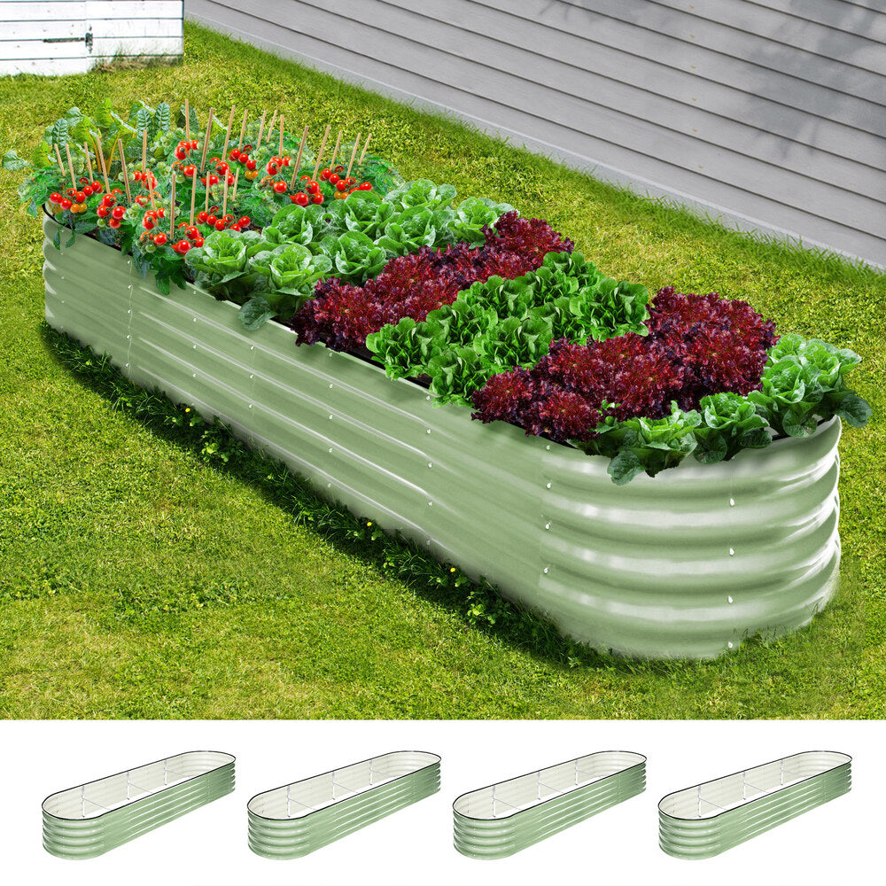 Garden Bed Planter Box Raised Container Galvanised Green