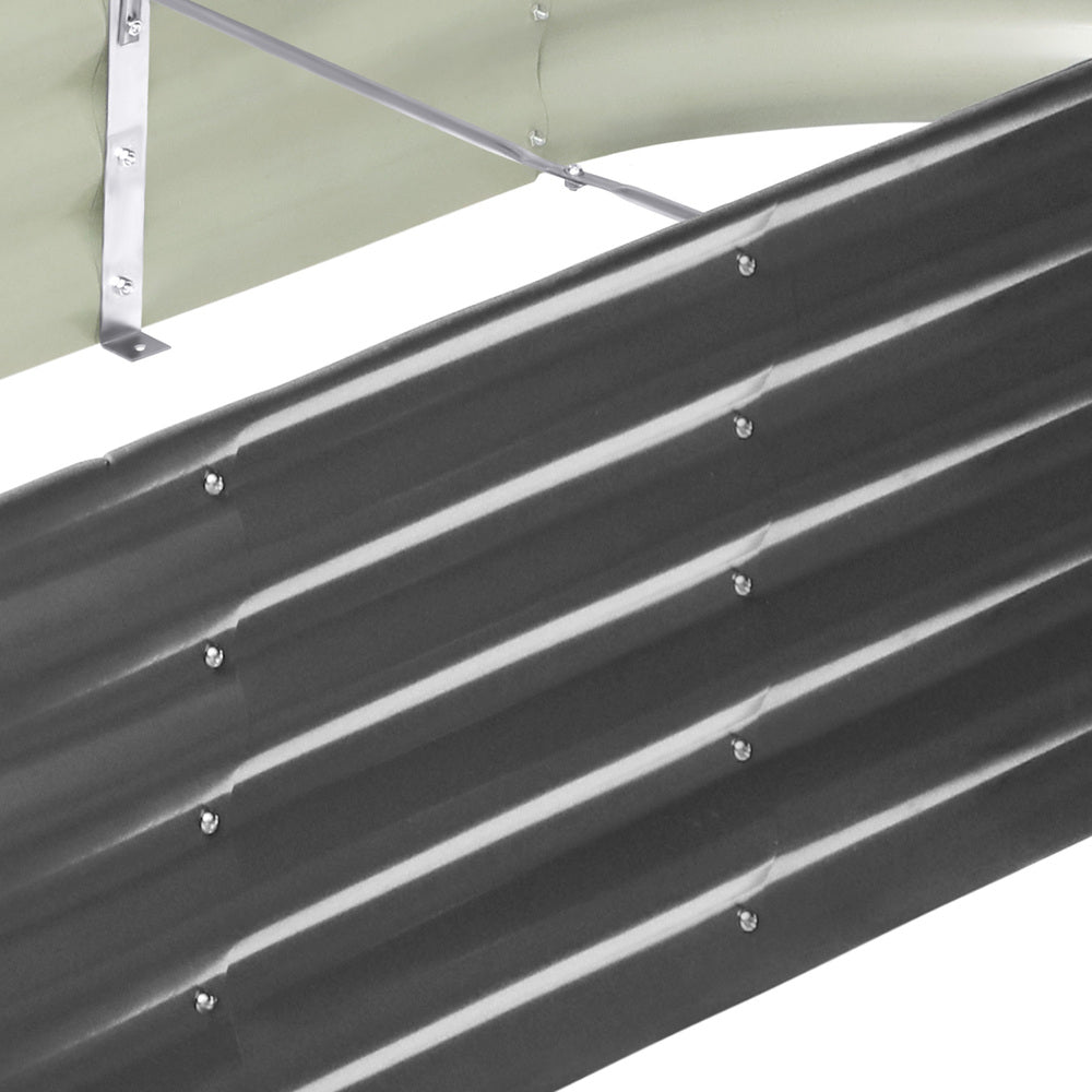Set of 4 Galvanised Steel Garden Beds – 320x80x42cm