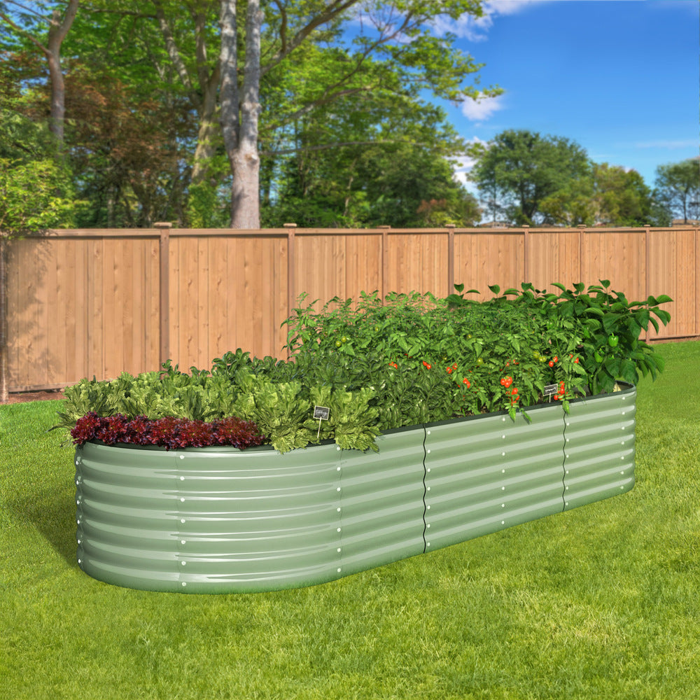 Garden Bed Planter Box Raised Container Galvanised Green