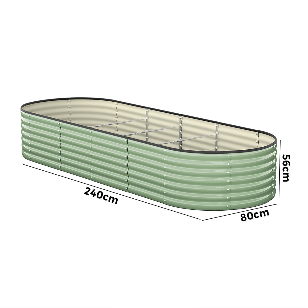 Garden Bed Planter Box Raised Container Galvanised Green