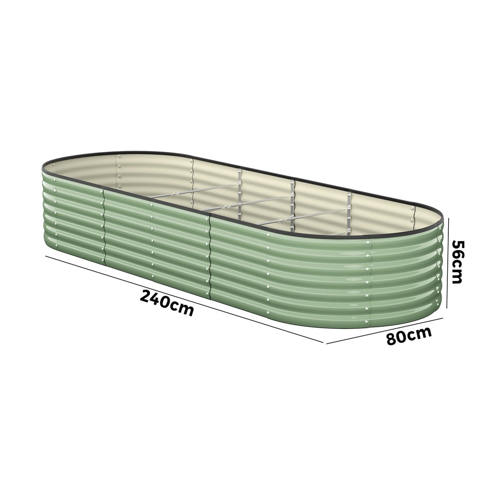 High-quality Garden Bed Planter Box Raised Container Galvanised Green