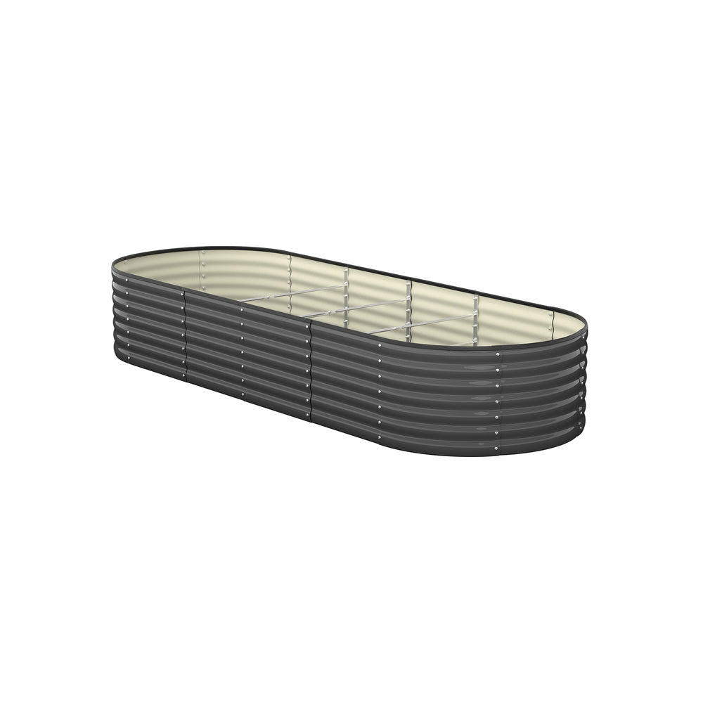 2-Pack Galvanised Steel Garden Beds – 240x80x56cm Heavy-Duty Planters