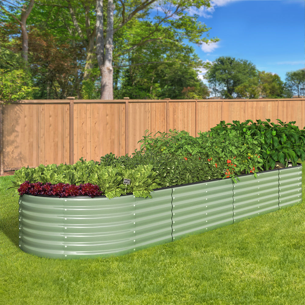 Garden Bed Planter Box Raised Container Galvanised Green