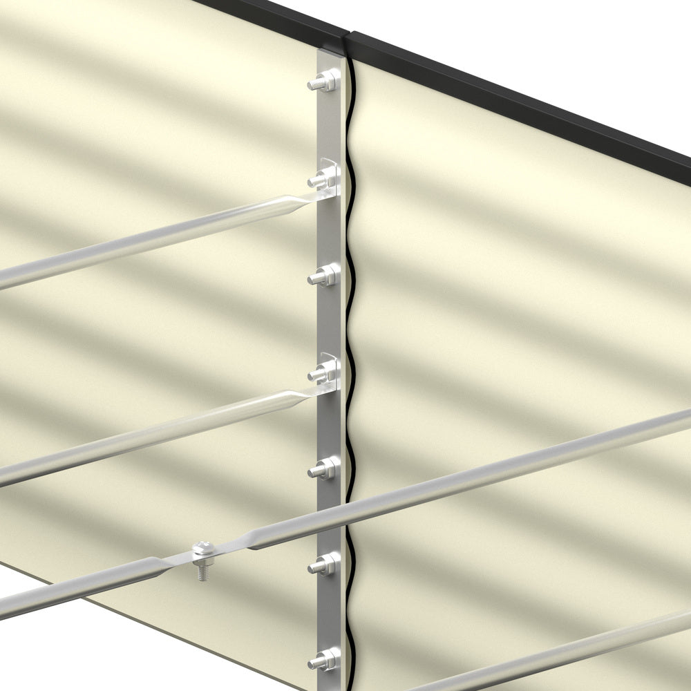 Set of 3 Galvanised Steel Garden Beds – 320x80x56cm