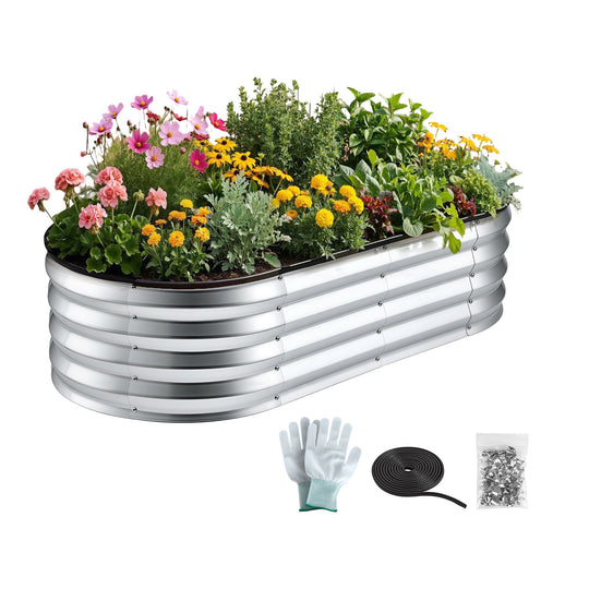 Raised Garden Bed Galvanised Steel 120x60cm
