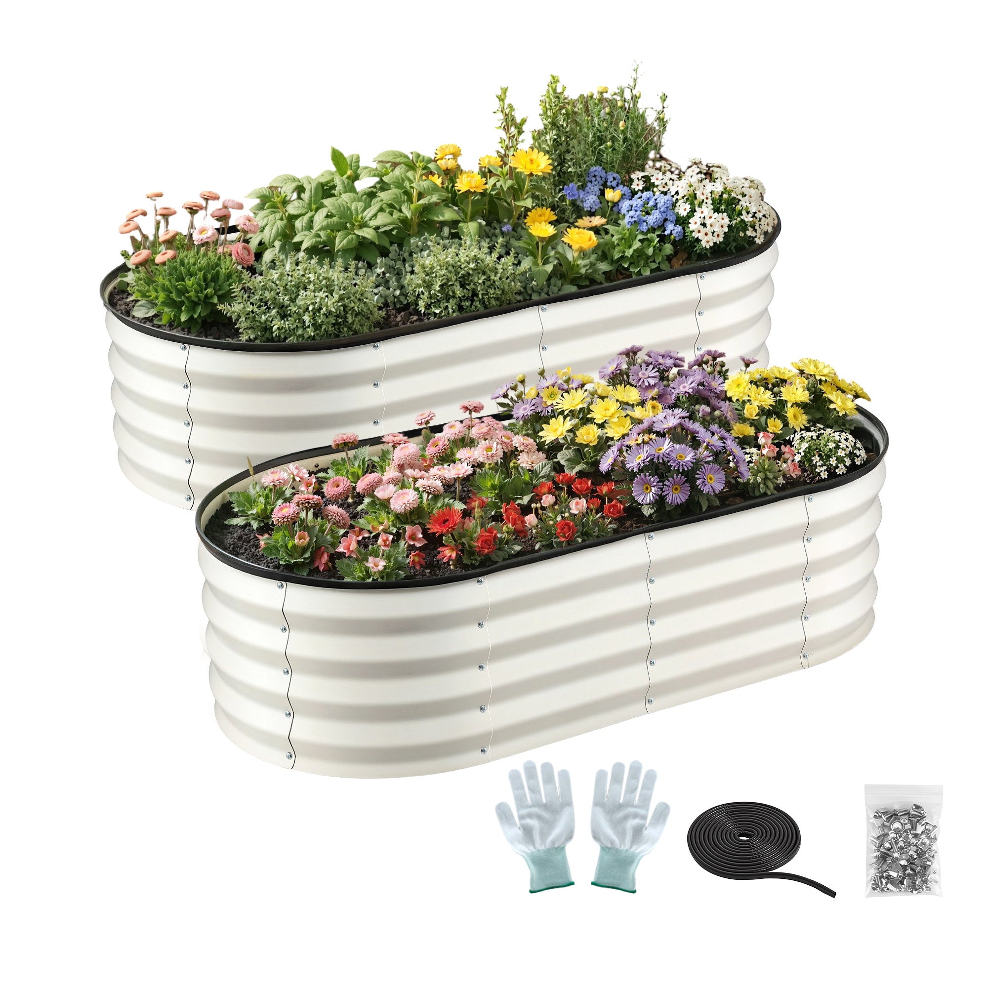 Raised Garden Bed 2 Pack Galvanised Planter Box 120x60 | Simpledeals