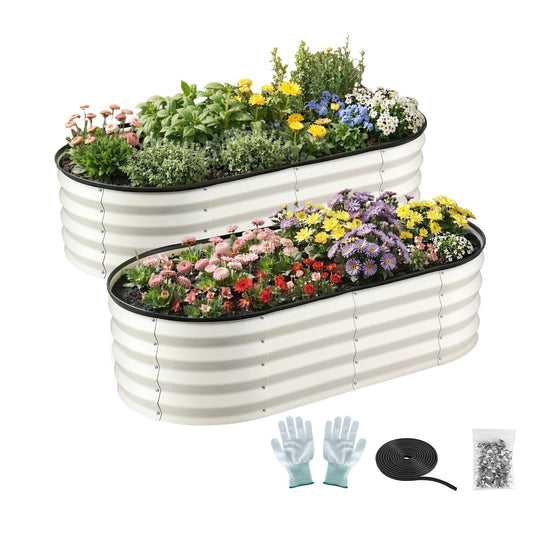 Raised Garden Bed 2 Pack Galvanised Planter Box 120x60