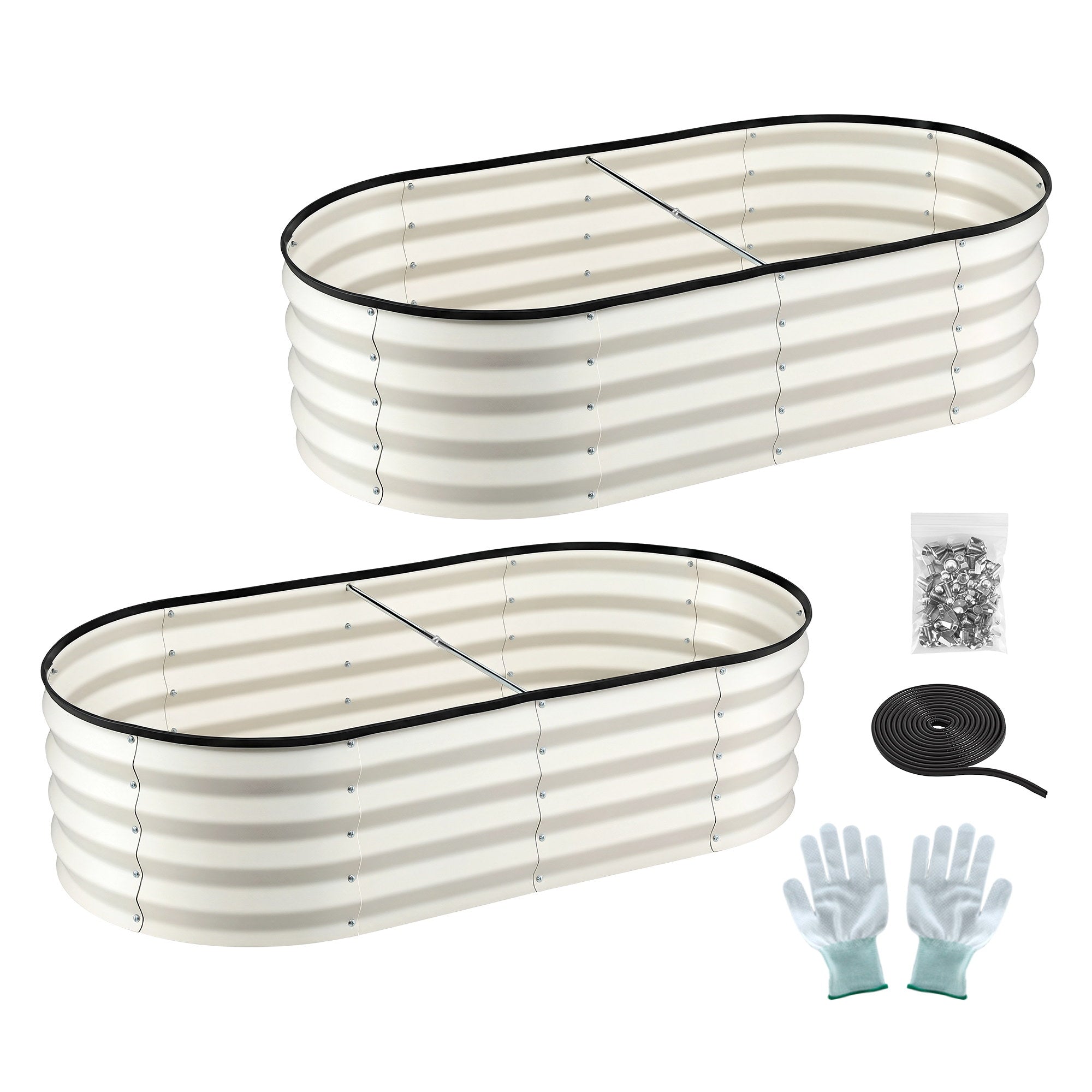 Raised Garden Bed 2 Pack Galvanised Planter Box 120x60 | Simpledeals