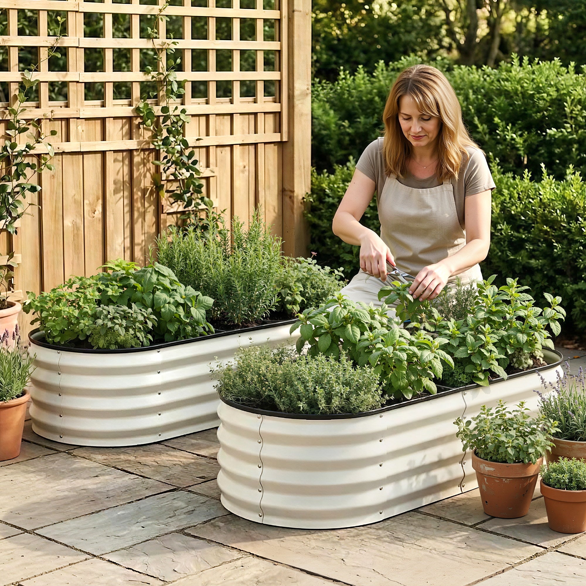 Raised Garden Bed 2 Pack Galvanised Planter Box 120x60 | Simpledeals