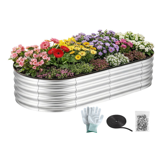 Raised Garden Bed Galvanised Steel 150x70cm