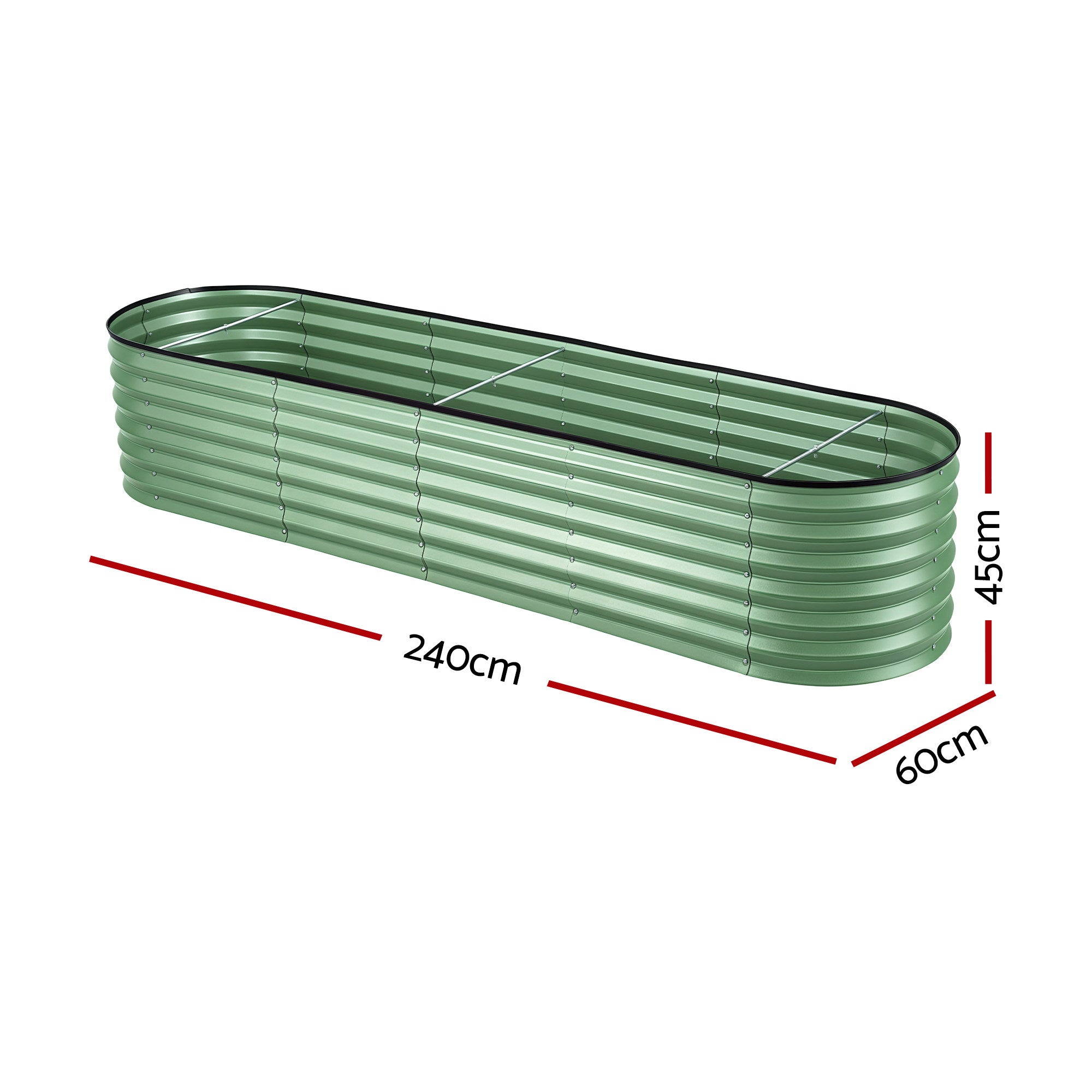 Raised Garden Bed Galvanised Planter Box 240cm | Simpledeals