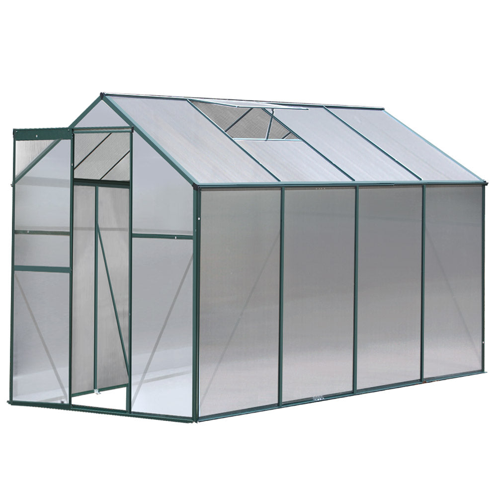 Aluminum Greenhouse Green House Garden Shed Polycarbonate 2.52X1.9M