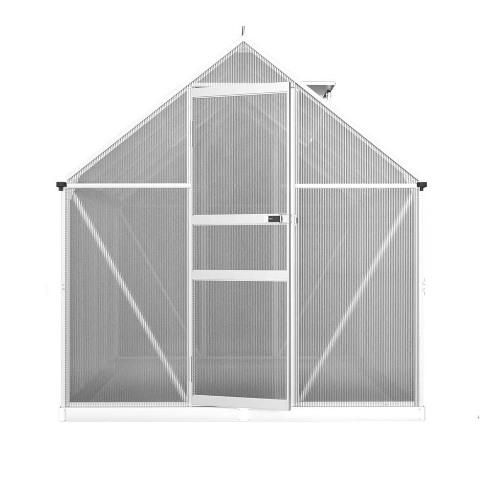 Aluminium Polycarbonate Greenhouse 2.42x1.9x1.95m Shed