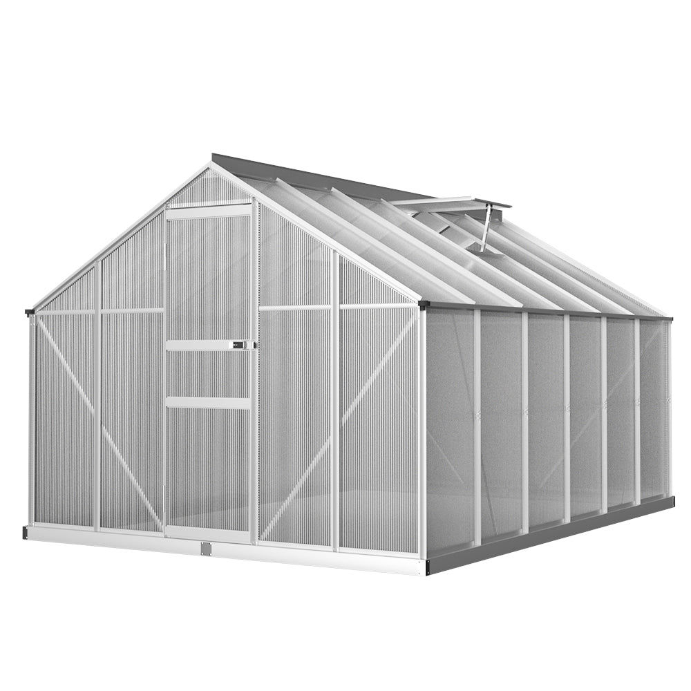 Greenhouse 3.6X2.5X1.95M Aluminium Polycarbonate Green House Garden Shed
