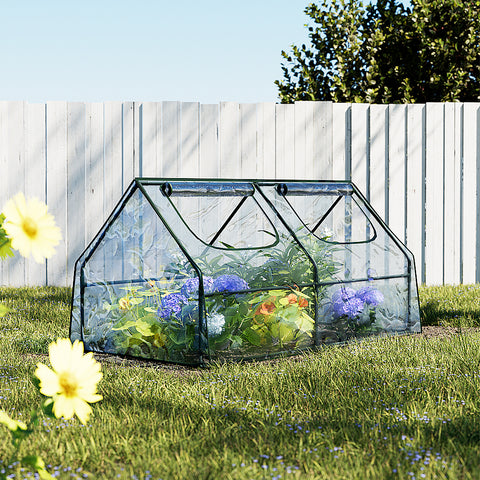 BlossomHaven: Compact 180x90x90cm Greenhouse Garden Shed