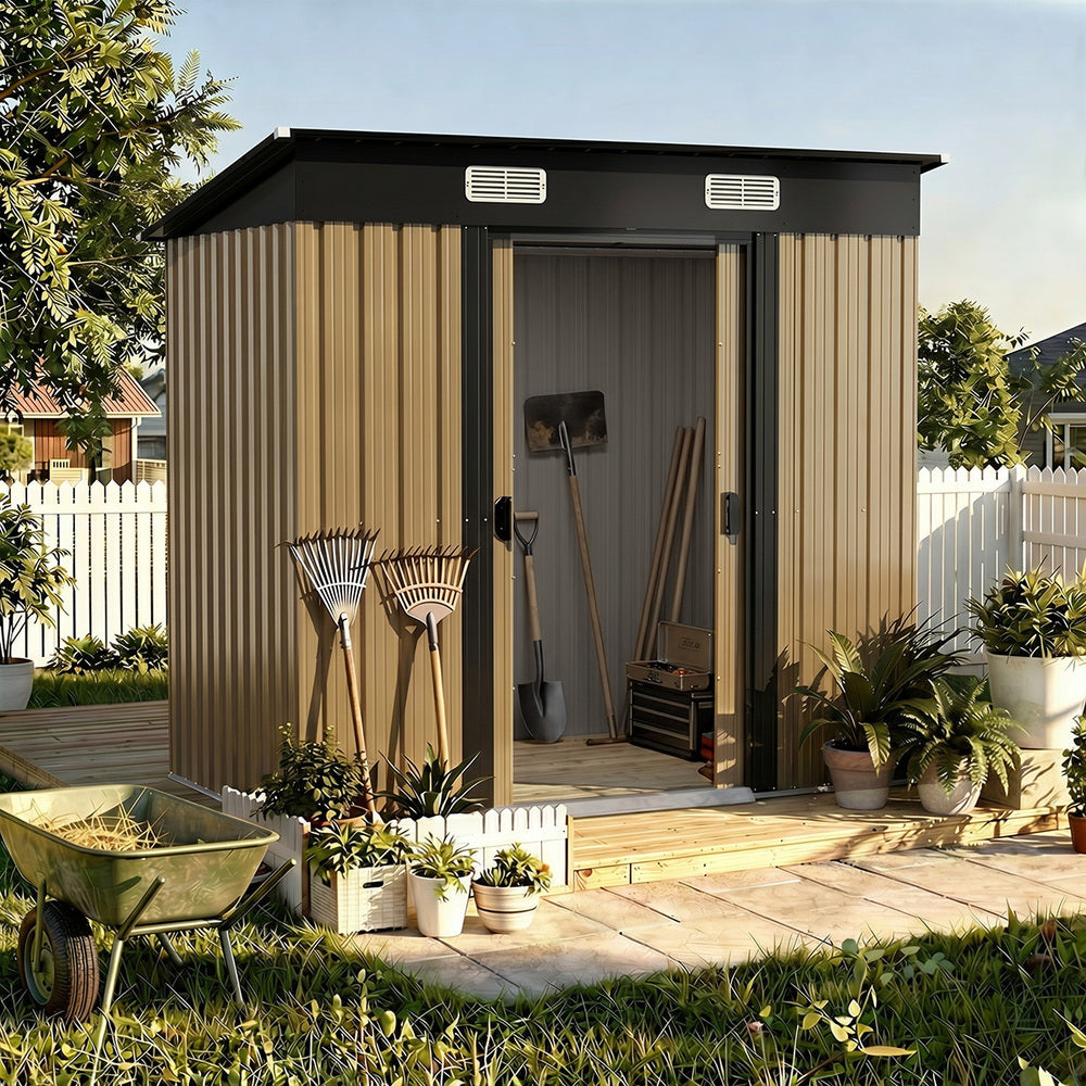 Steel Garden Shed 1.94x1.21M Storage Cabin | Simpledeals