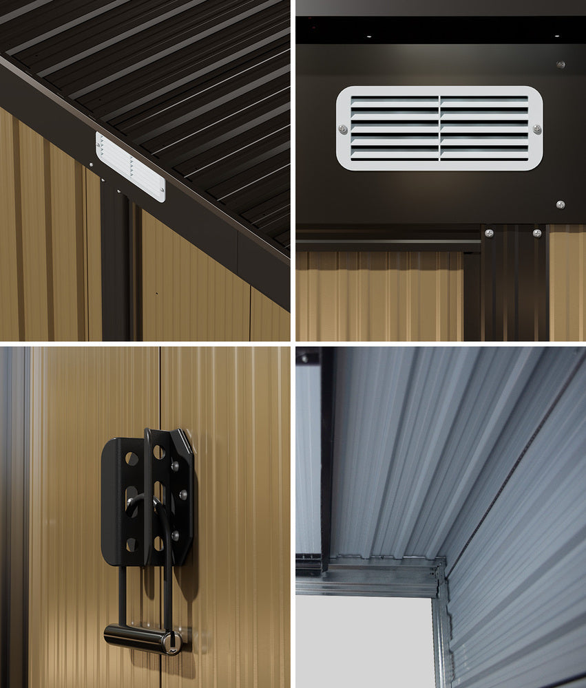 Steel Garden Shed 1.94x1.21M Storage Cabin | Simpledeals